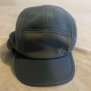 Sunday Afternoons Fleece Cap Dark Teal Gray Winter Warm Adjustable Drawstring
